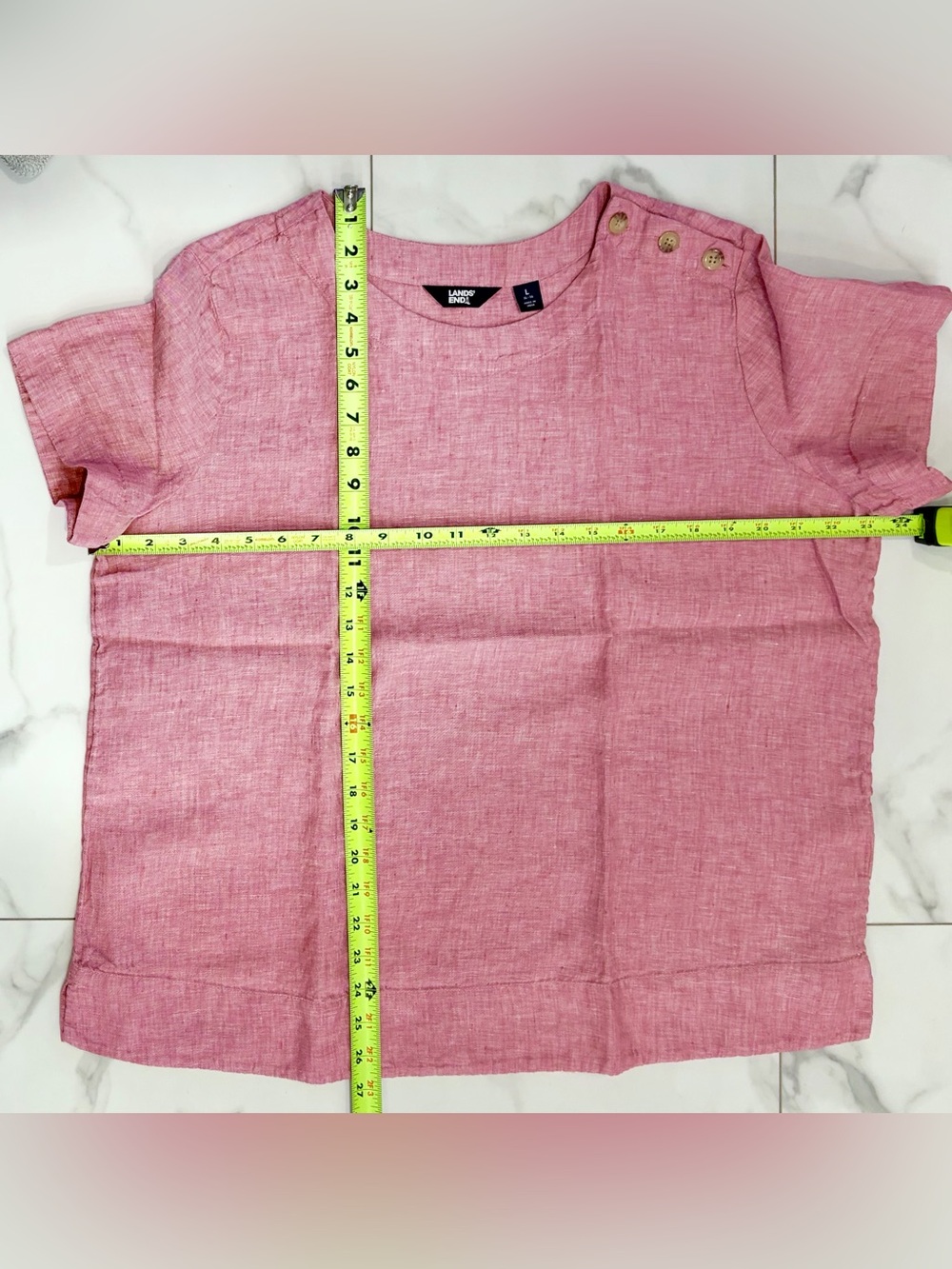NEW! 100% LINEN! ♥️ Lands End Blouse - Picture 3 of 5